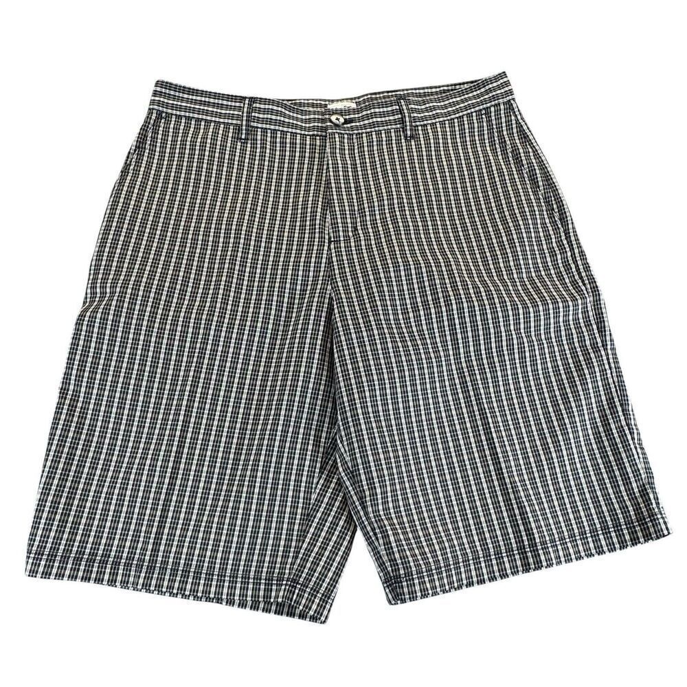 Adidas Sz 34 Golf Casual Shorts Prince Of Wales Check Glen Plaid Preppy Classic